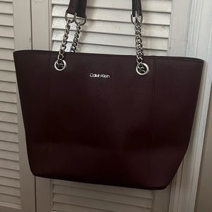 Calvin Kline Maroon Tote